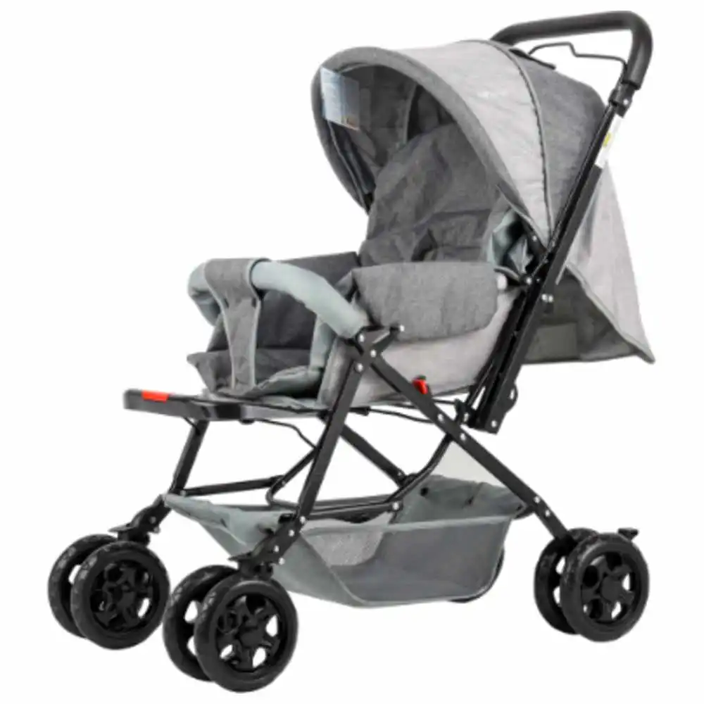 Baby Plus - Ultimate Comfort Reversible Lightweight Baby Stroller - Grey
